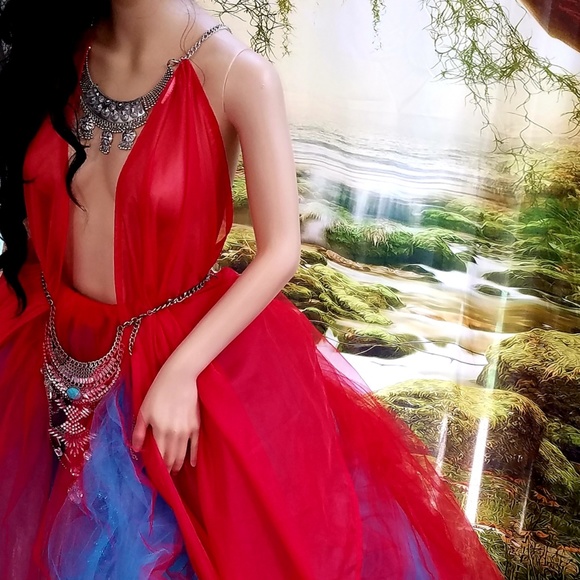 RAVEN Indian Tribal Inspired Boho Bridal Wedding Ballgown